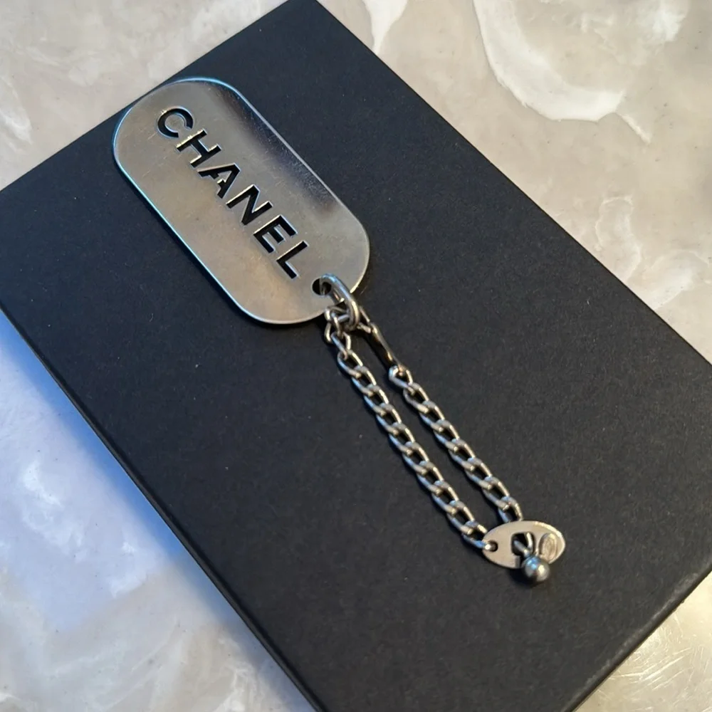 Authentic Chanel Silver Hardware Bag Charm #74712C14B